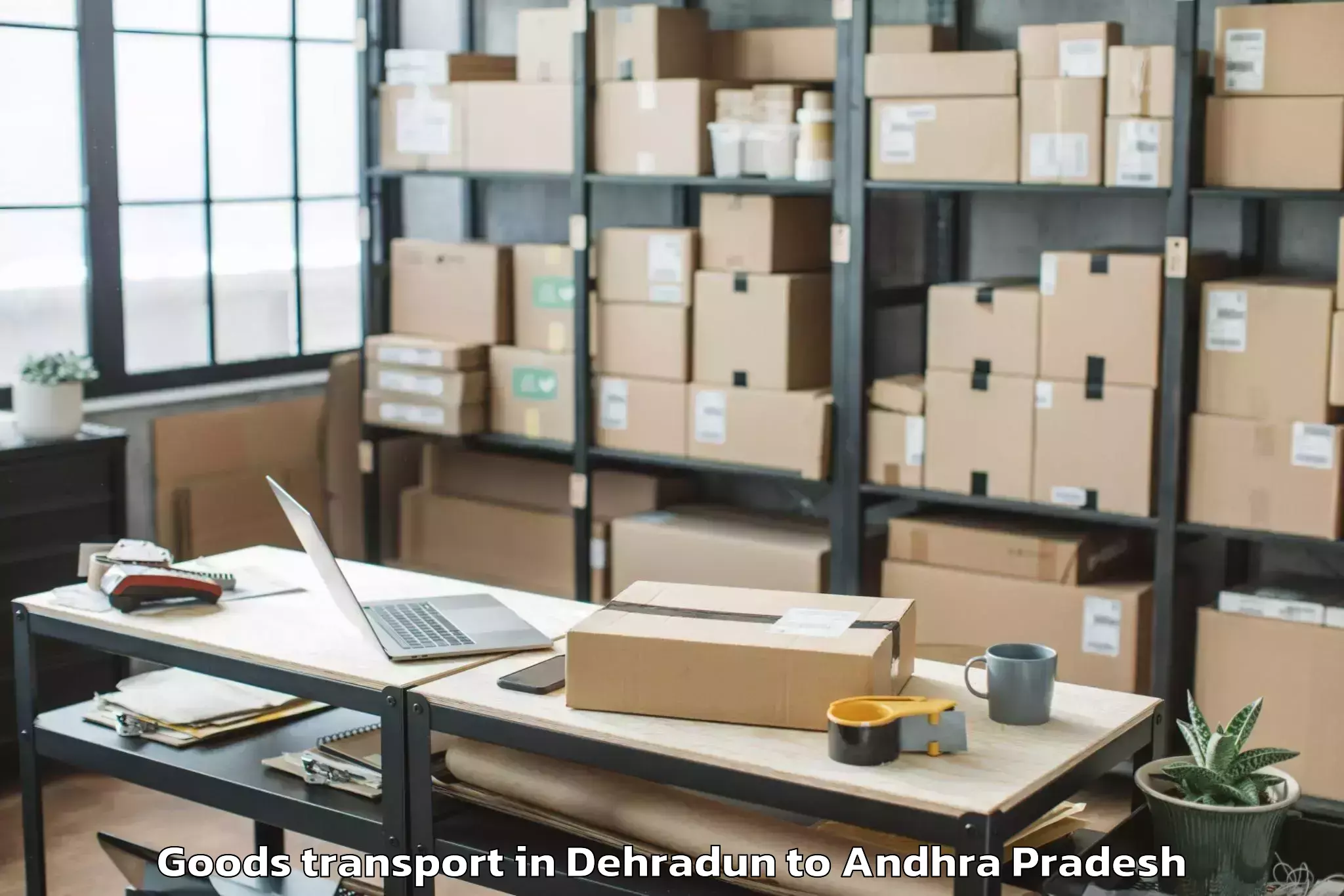 Reliable Dehradun to Pavuluru Goods Transport